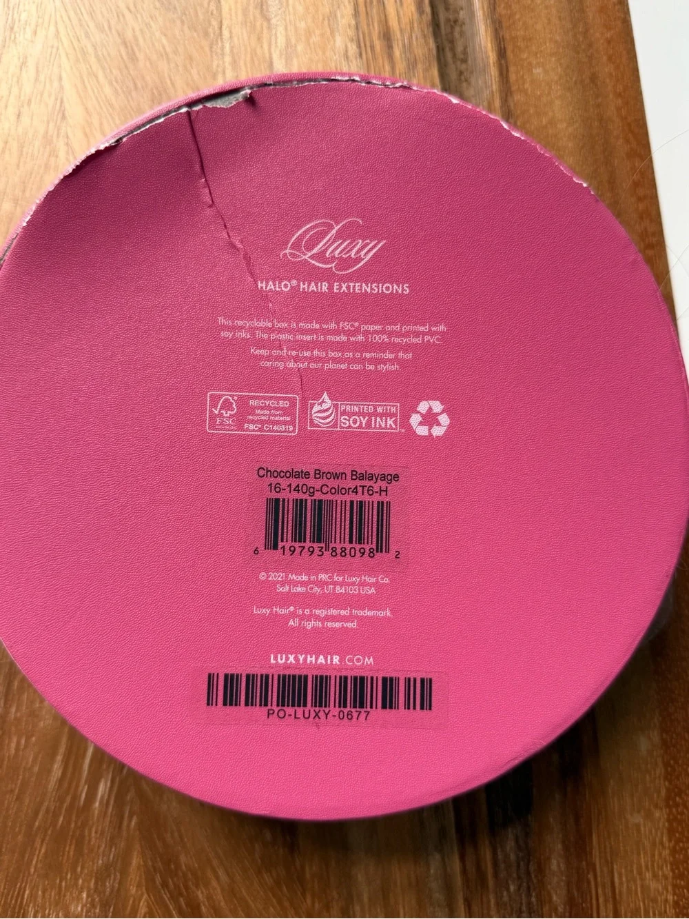 16" Chocolate Brown Balayage Halo® Hair Extensions (140g) from Luxy Hair - Picture 8 of 11